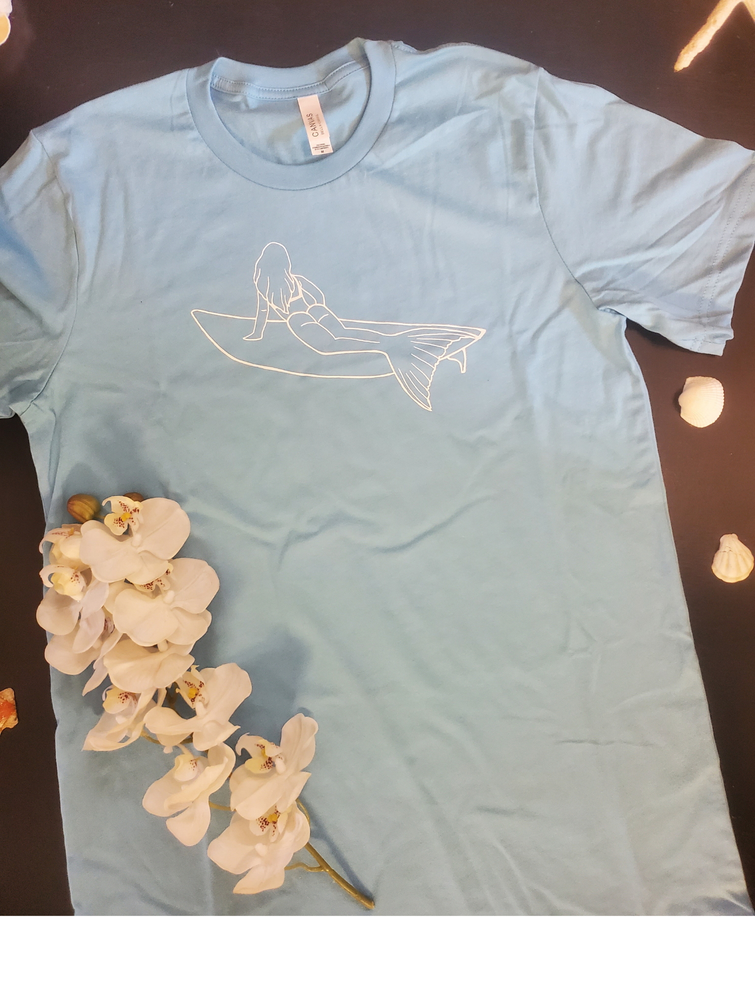 Surfing Mermaid-Tee